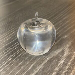 VTG Glass Apple Rosenthal Art Signed 2.25" Paperweight Handblown Figural Germany